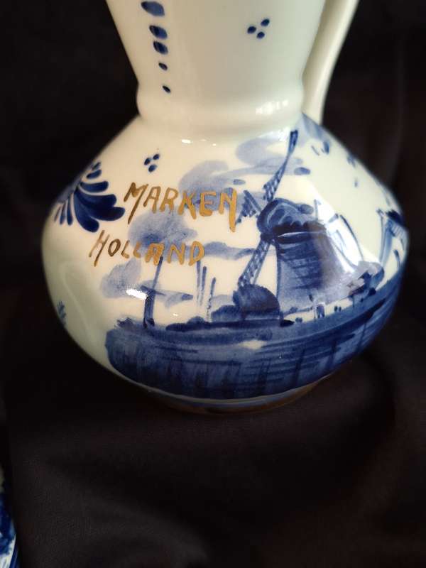 Stunning Vintage Pair of Delft Pitchers