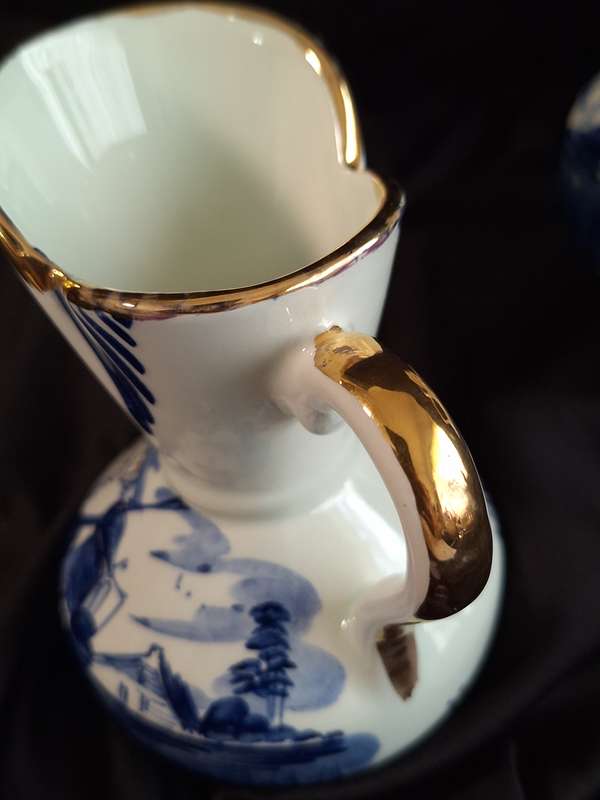 Stunning Vintage Pair of Delft Pitchers