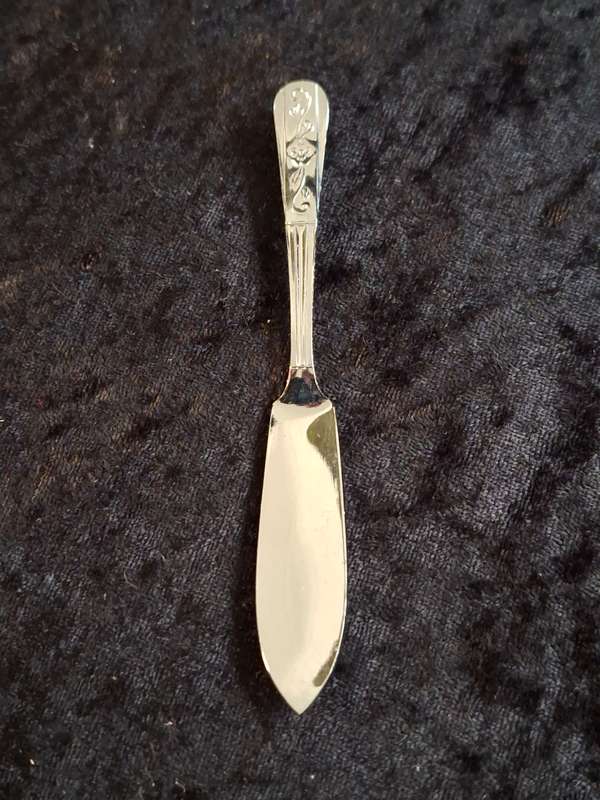 Vintage Chrome Plated Butter Knife.