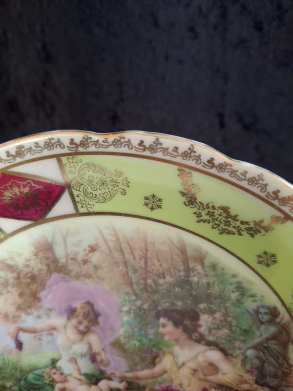 Stunning Vintage German - Oscar Schlegelmilch Porcelain Decorative Plate