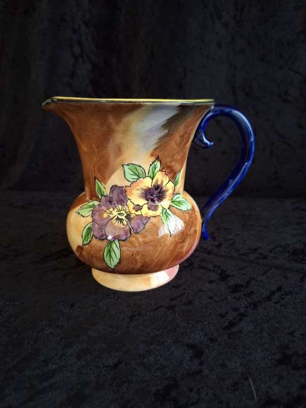 Vintage Hand Painted Viola H & K Tunstall - Made in England Ceramic Jug.