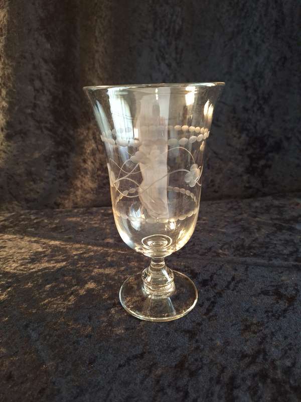Beautiful Vintage Hand Cut Glass Vase