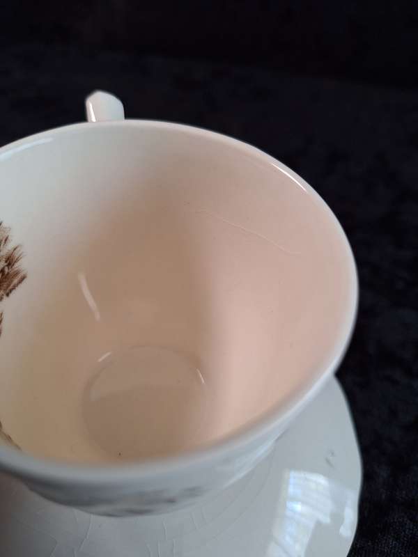 Vintage Johnson Bros "Pastorale Toile de Jouy" Coffee Dou - A.
