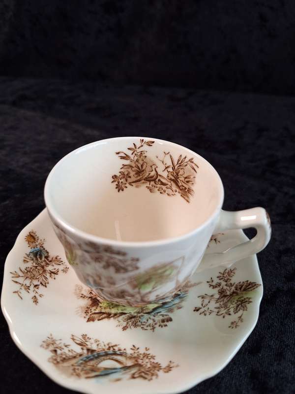 Vintage Johnson Bros "Pastorale Toile de Jouy" Coffee Dou - C.