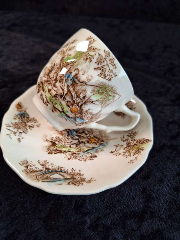 Vintage Johnson Bros "Pastorale Toile de Jouy" Coffee Dou - C.
