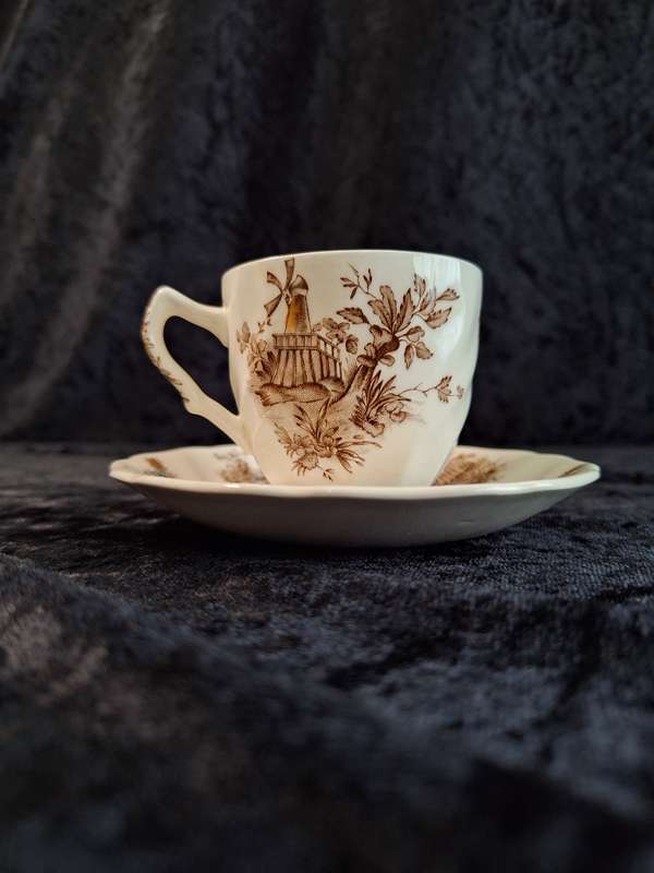 Vintage Johnson Bros "Pastorale Toile de Jouy" Coffee Dou - C.