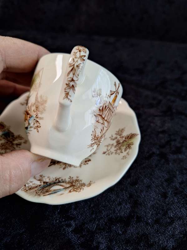 Vintage Johnson Bros "Pastorale Toile de Jouy" Coffee Dou - D.