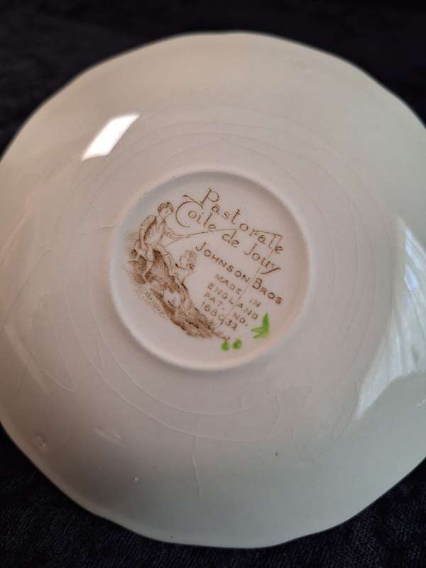 Vintage Johnson Bros "Pastorale Toile de Jouy" Coffee Dou - C.