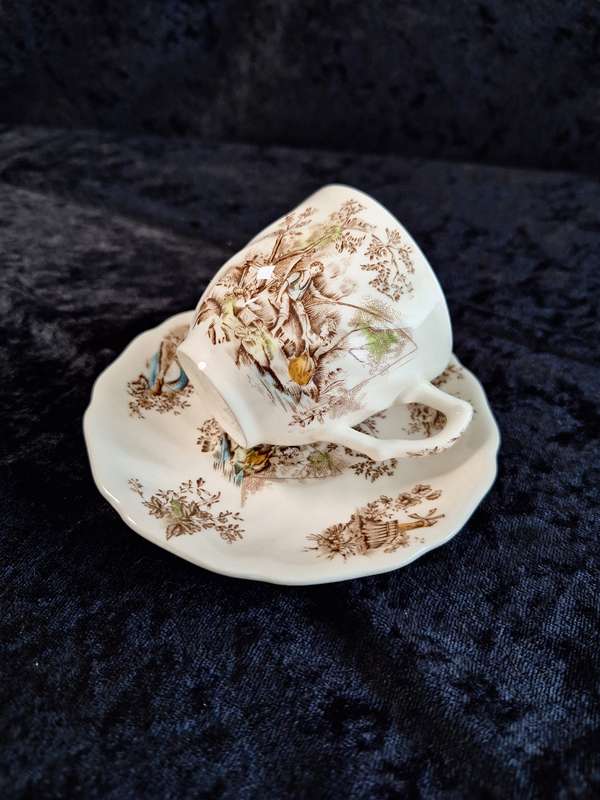Vintage Johnson Bros "Pastorale Toile de Jouy" Coffee Dou - F.