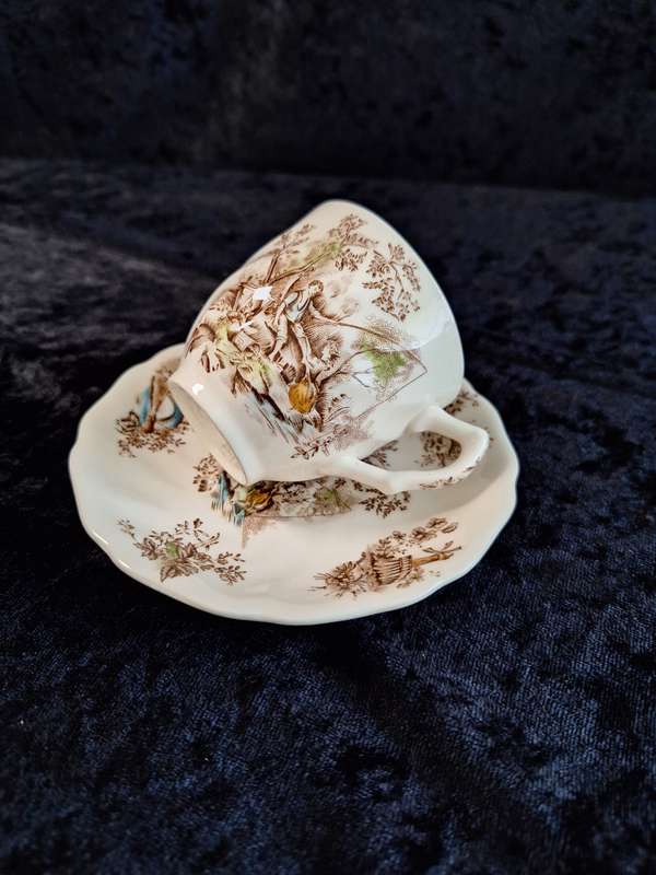 Vintage Johnson Bros "Pastorale Toile de Jouy" Coffee Dou - F.