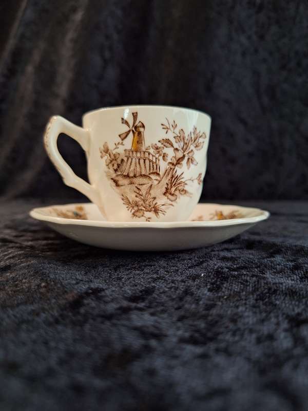 Vintage Johnson Bros "Pastorale Toile de Jouy" Coffee Dou - F.