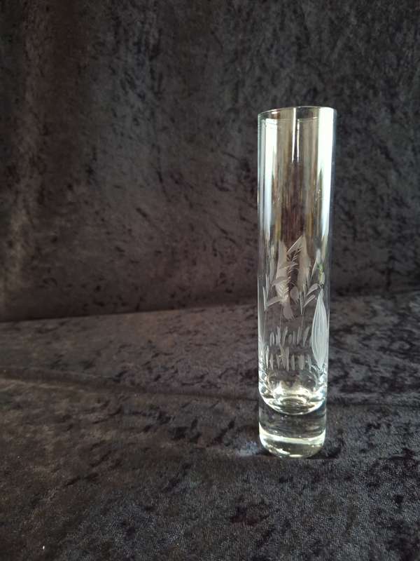 Beautiful Vintage Cut Glass Bud Vase.
