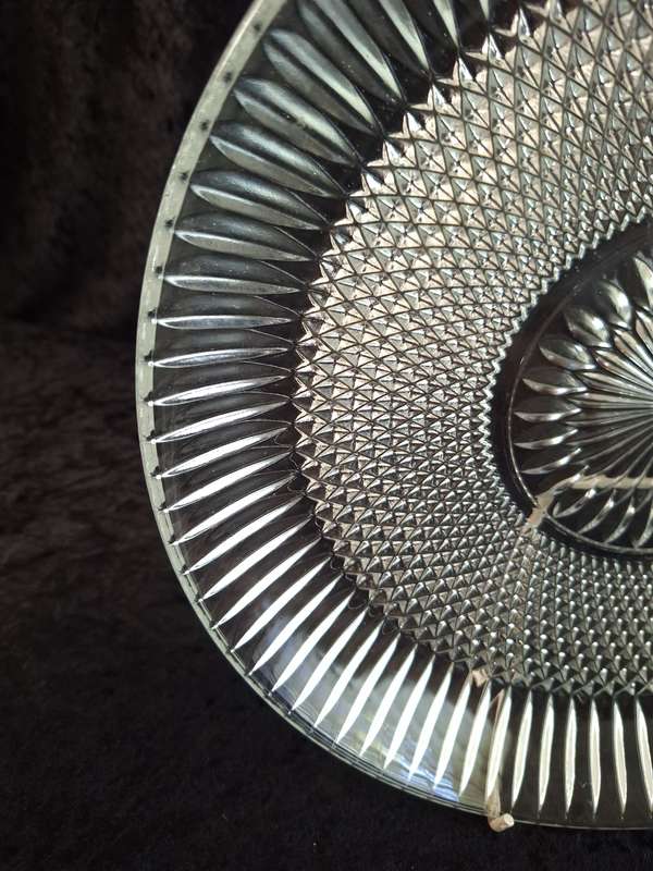Vintage Pressed Glass Platter.