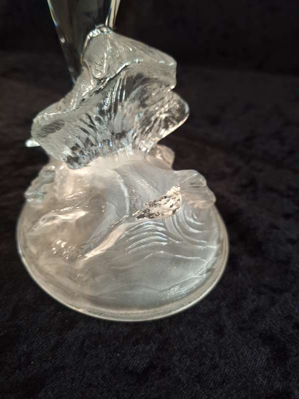Vintage Cristal D' Arques Dolphin Figurine Paperweight.