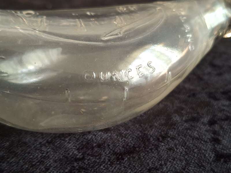 Vintage Glass Griptight England Baby Feeding Bottle.