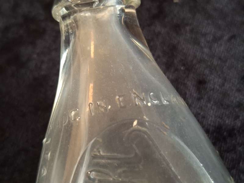Vintage Glass Griptight England Baby Feeding Bottle.