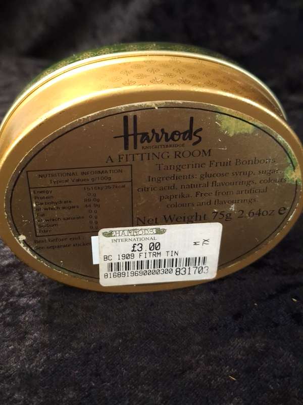 Vintage Harrods Bonbons Tin.