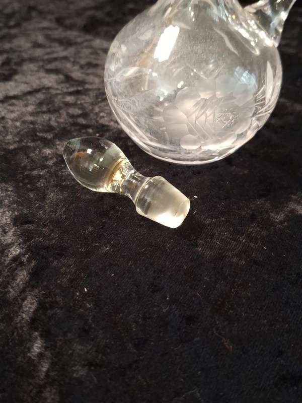 Vintage Rose Cut Crystal Pitcher.