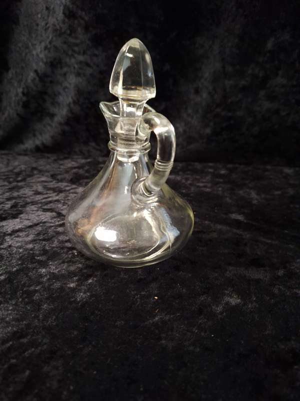 Vintage Pressed Glass Vinaigrette Pitcher.