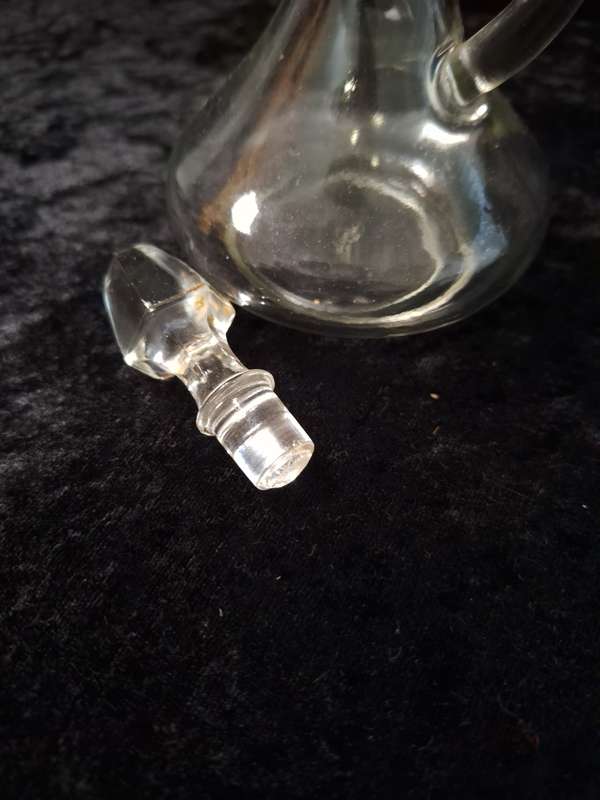 Vintage Pressed Glass Vinaigrette Pitcher.