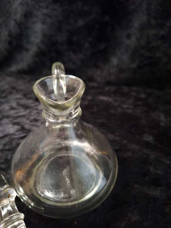 Vintage Pressed Glass Vinaigrette Pitcher.