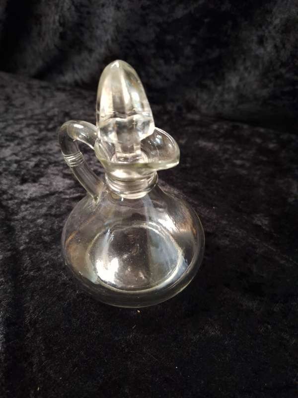 Vintage Pressed Glass Vinaigrette Pitcher.