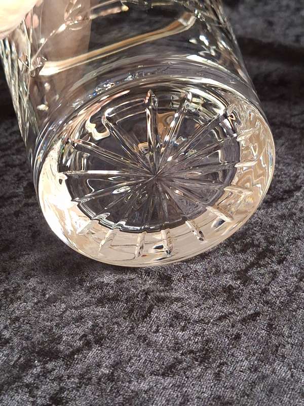 Stunning Vintage Rose Cut Crystal Ice Bucket.