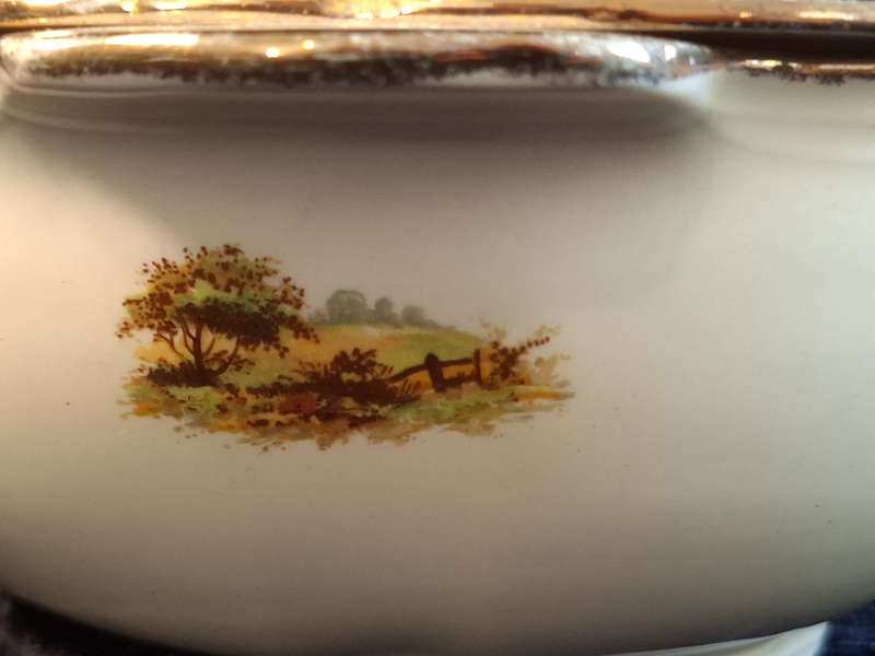 Vintage Alfred Meakin Serving Bowl & Lid - B.