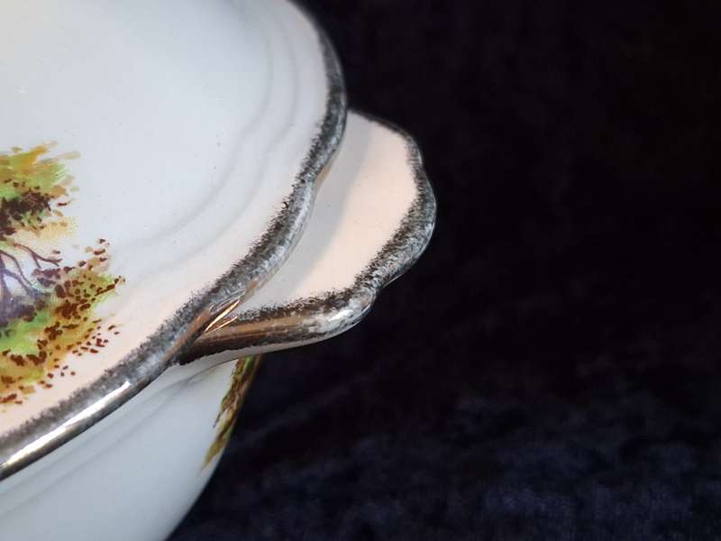 Vintage Alfred Meakin Serving Bowl & Lid - B.