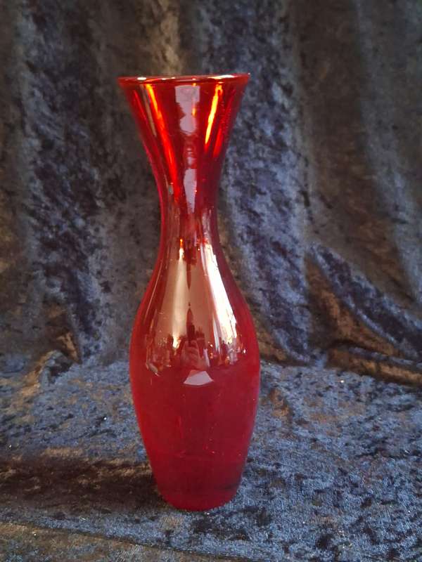 Beautiful Ruby Red Art Glass Vase.