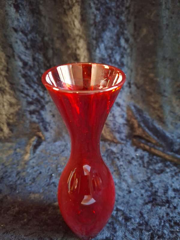 Beautiful Ruby Red Art Glass Vase.