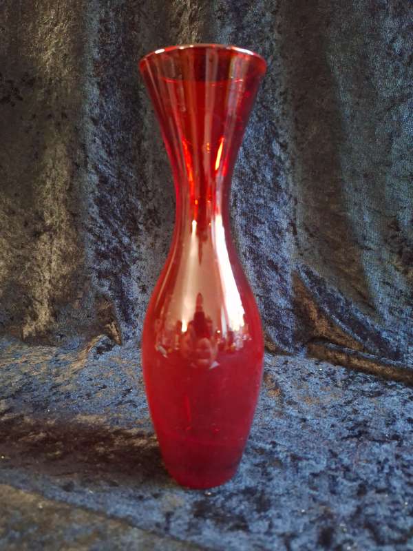 Beautiful Ruby Red Art Glass Vase.