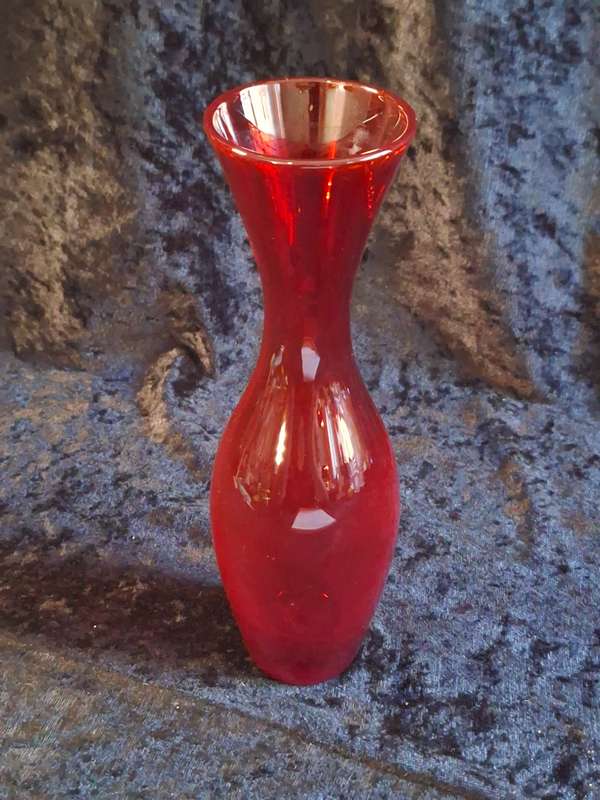 Beautiful Ruby Red Art Glass Vase.