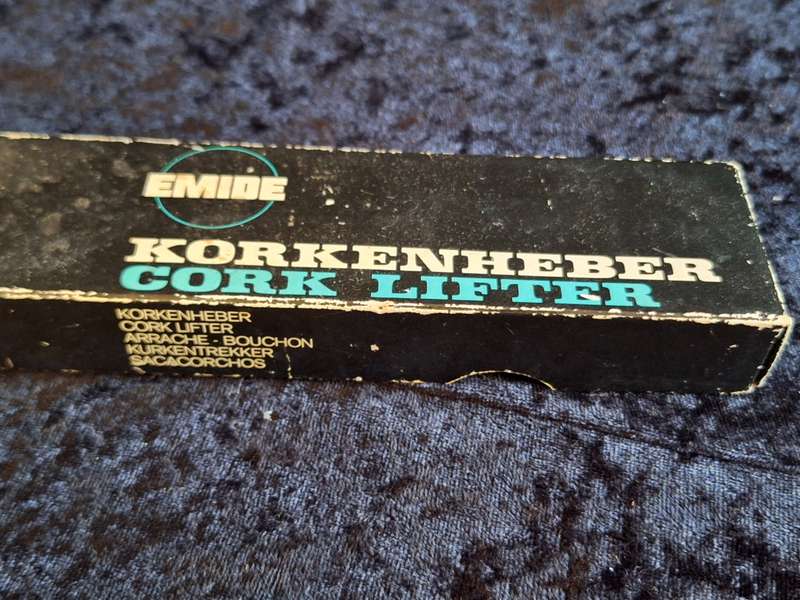 Vintage 1960's Emide Cork Lifter - Original Box.