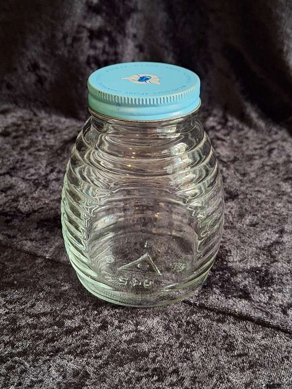 Vintage Glass Honey Jar (Michelson's Apiary Champagne Estate)