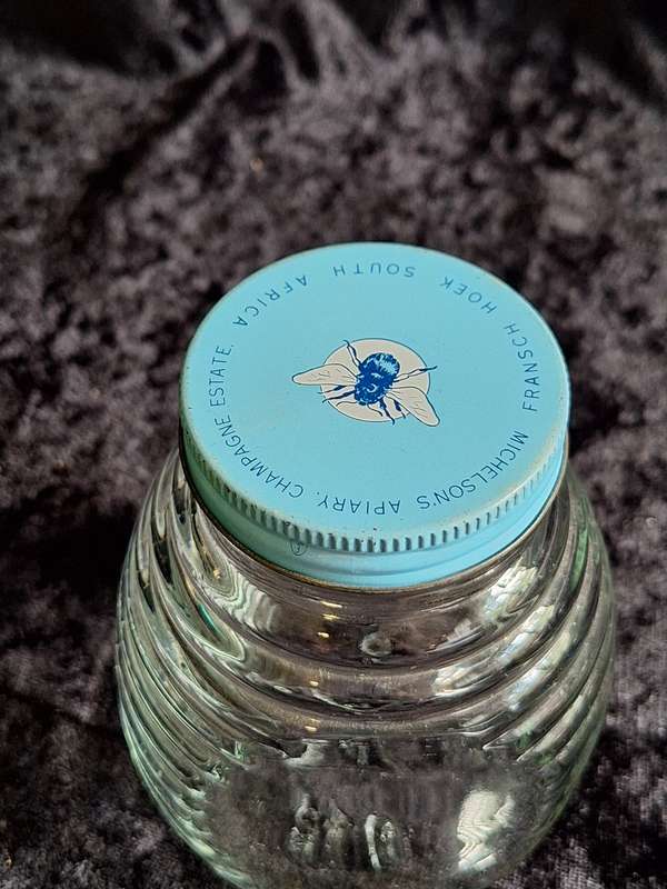 Vintage Glass Honey Jar (Michelson's Apiary Champagne Estate)