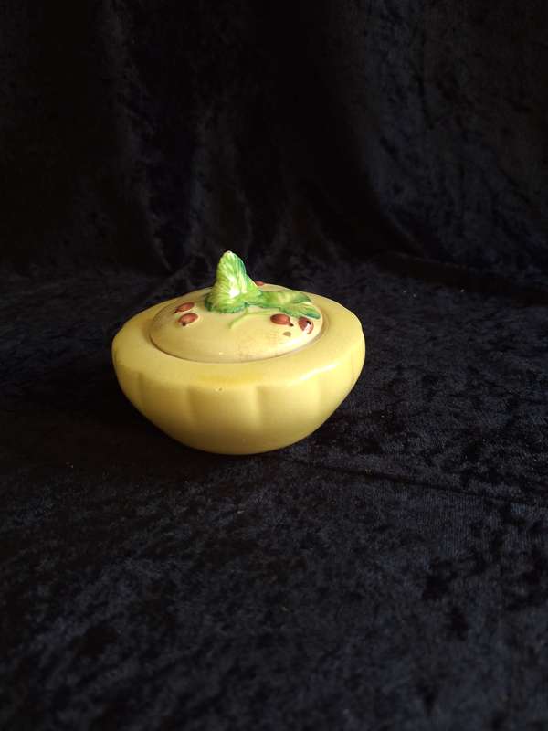 Vintage 1930's Red Current Carlton Ware Jam Pot