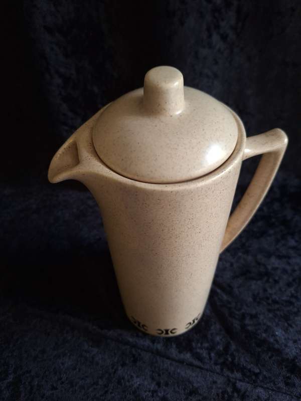 Beautiful Vintage Craneware Stoneware Coffee Pot.