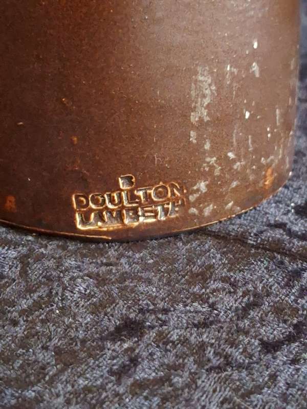 Antique Doulton Lambeth Stoneware Ink Bottle - 1858 to 1910.