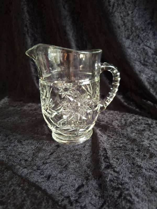 Vintage Cut Glass Jug.