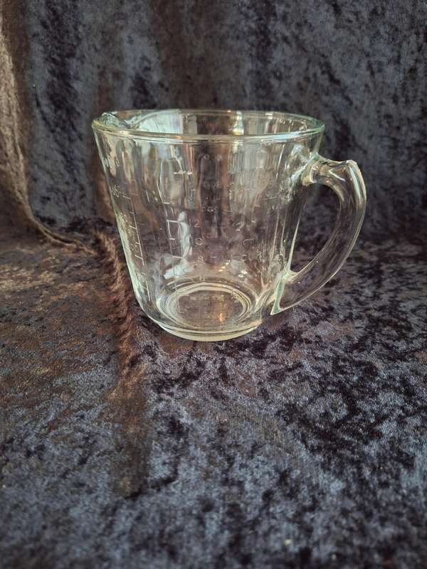 Vintage Pressed Glass Measuring Jug