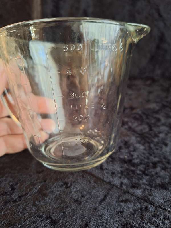 Vintage Pressed Glass Measuring Jug