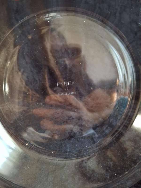 Clear Pyrex Glass Pie Dish -A.