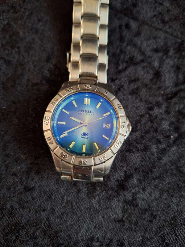 Fossil - Blue Men's Wristwatch - 100 Meters Water Resistant.