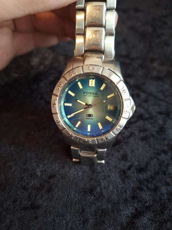 Fossil - Blue Men's Wristwatch - 100 Meters Water Resistant.