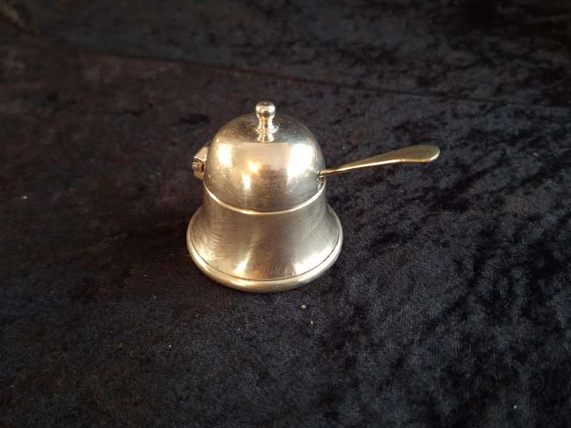 Vintage Silver Plated and Stainless-Steel Salt with EPNS Salt Spoon.