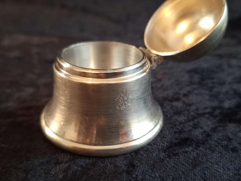 Vintage Silver Plated and Stainless-Steel Salt with EPNS Salt Spoon.