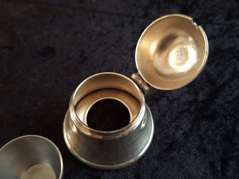 Vintage Silver Plated and Stainless-Steel Salt with EPNS Salt Spoon.