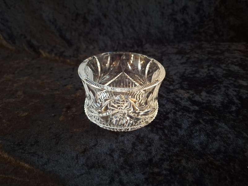 Stunning Vintage Rose Cut Crystal Sweet Bowl - C.