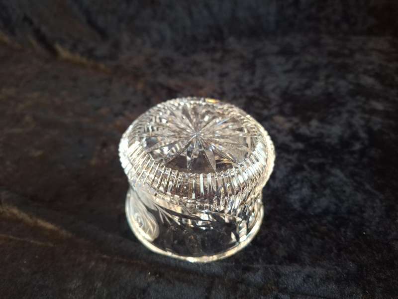 Stunning Vintage Rose Cut Crystal Sweet Bowl - C.